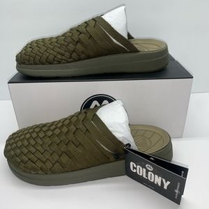 MALIBU SANDALS  Colony Nylon EVA Rubber  Olive Size 10 Men's